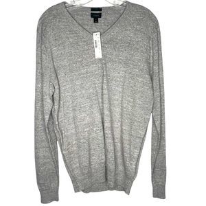 NWT J.Crew Grey V-Neck Sweater Size:M
